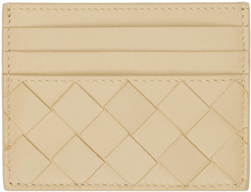 Bottega Veneta Beige Intrecciato Card Holder Cover