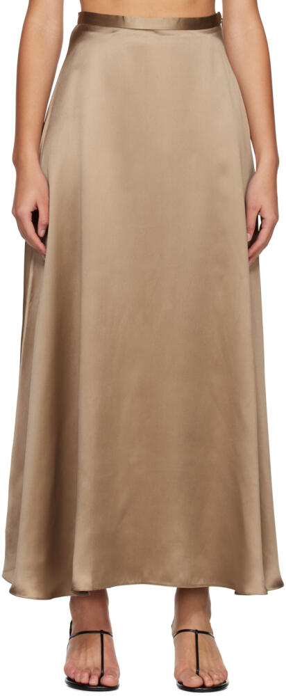 BITE Brown Fluid Midi Skirt Cover