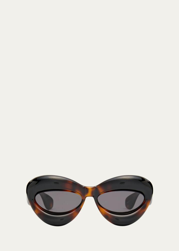 Loewe Men's Inflated Acetate-Nylon Cat Eye Sunglasses Cover