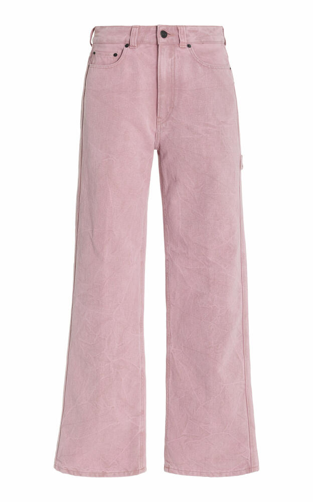 HAIKURE - Winona Rigid Mid-Rise Wide-Leg Jeans - Pink Cover