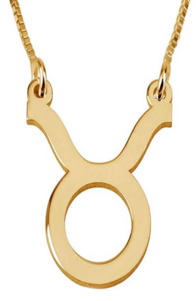 MELANIE MARIE Zodiac Pendant Necklace in Gold Plated - Taurus Cover