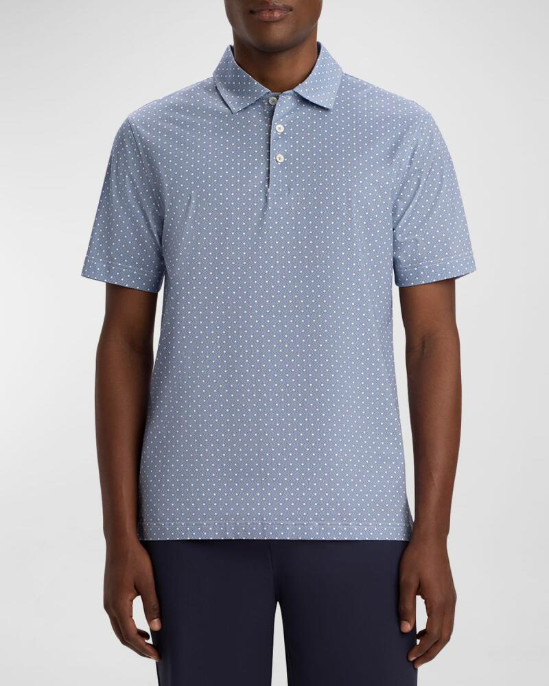 Bugatchi Men's Victor Ooohcotton Tech Polo Shirt - Dot Cover