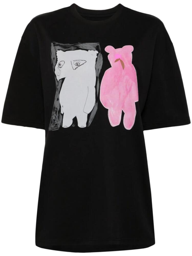 JNBY bear printed short sleeved t-shirt - Black Cover