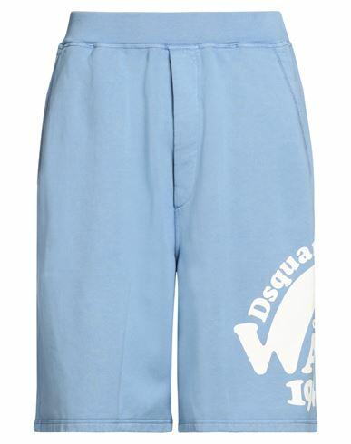 Dsquared2 Man Shorts & Bermuda Shorts Light blue Cotton, Elastane Cover