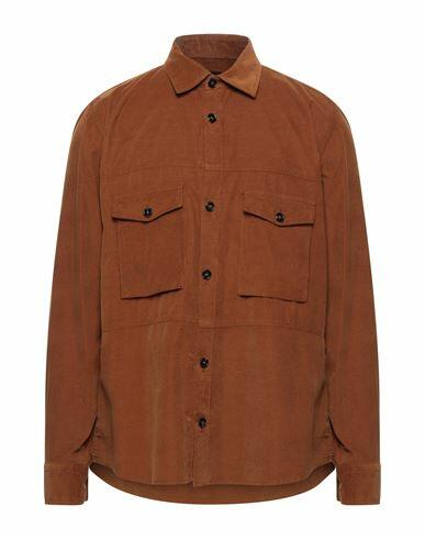 Officina 36 Man Shirt Camel Cotton Cover