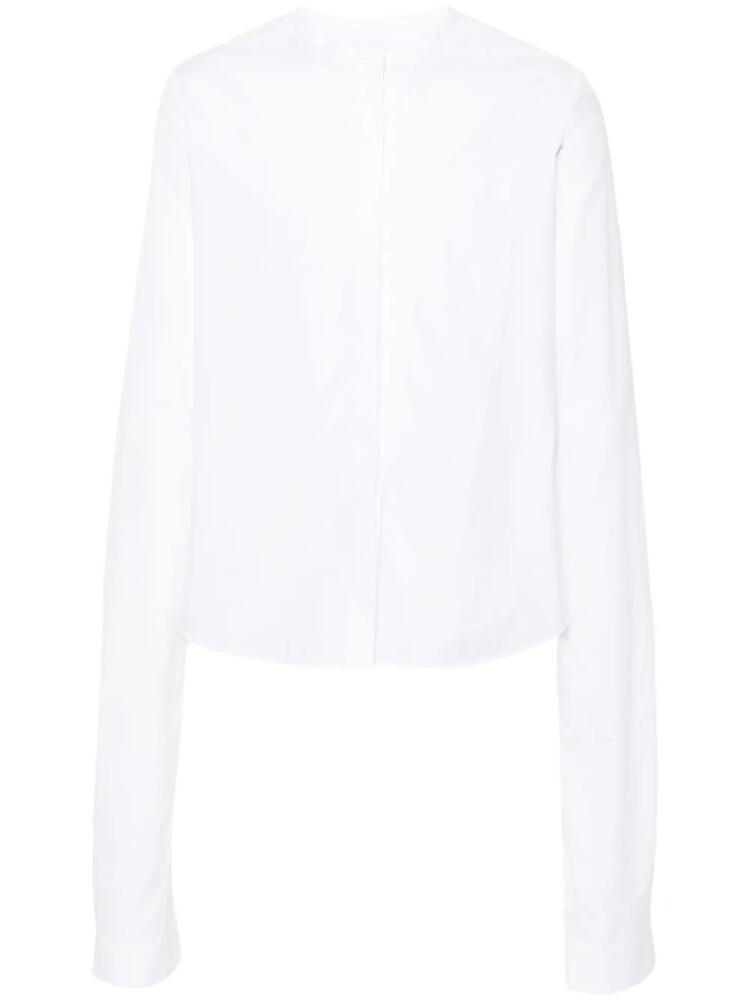 Coperni collarless poplin shirt - White Cover