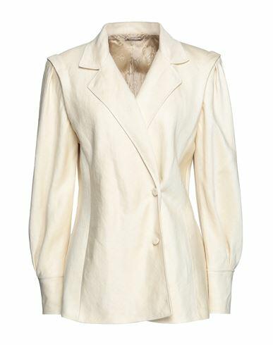 Alberta Ferretti Woman Blazer Beige Linen, Viscose Cover