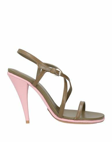 Dries Van Noten Woman Sandals Khaki Leather Cover