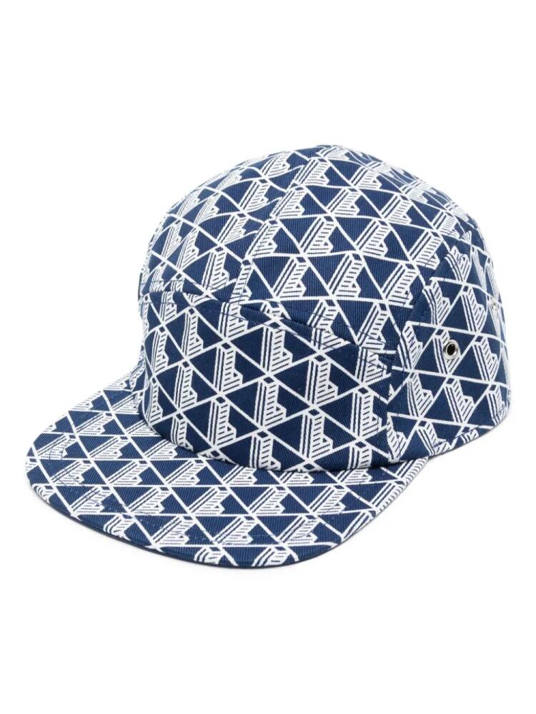 Lacoste monogram-print cotton cap - Blue Cover