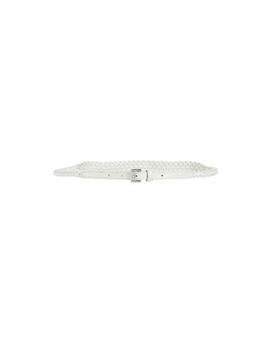 Emporio Armani Woman Belt Ivory Calfskin Cover