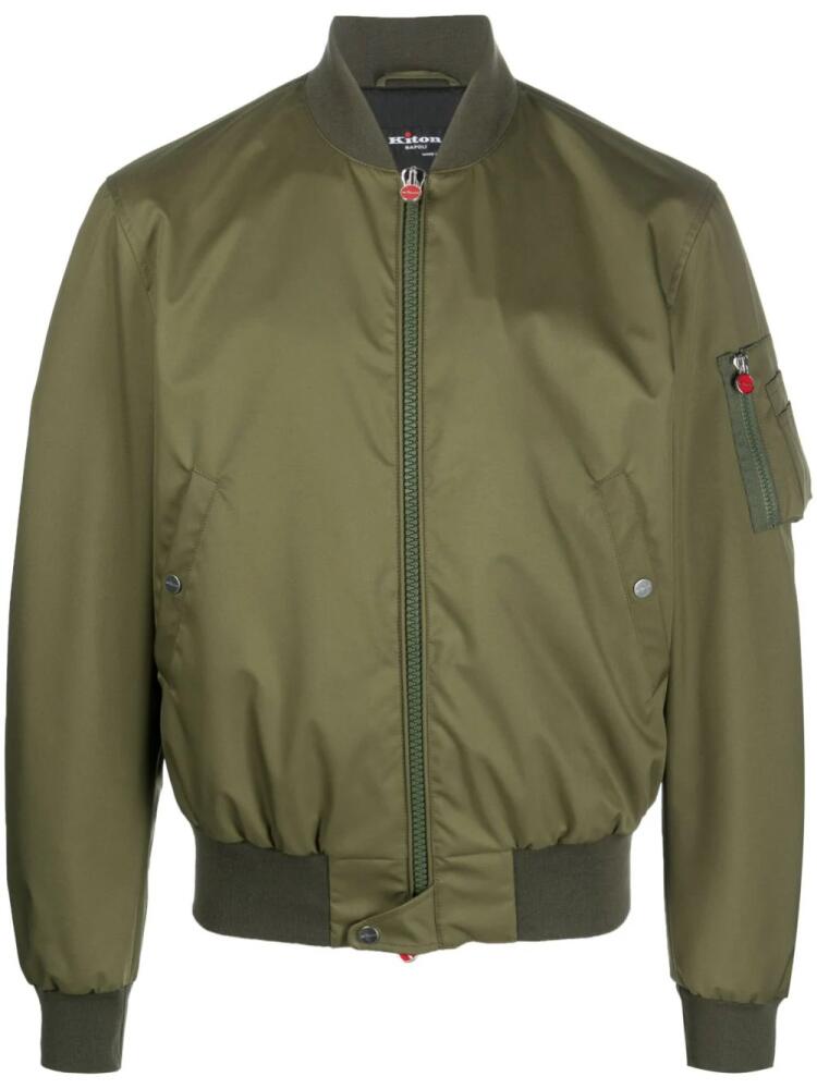 Kiton zip-up bomber jacket - Green Cover