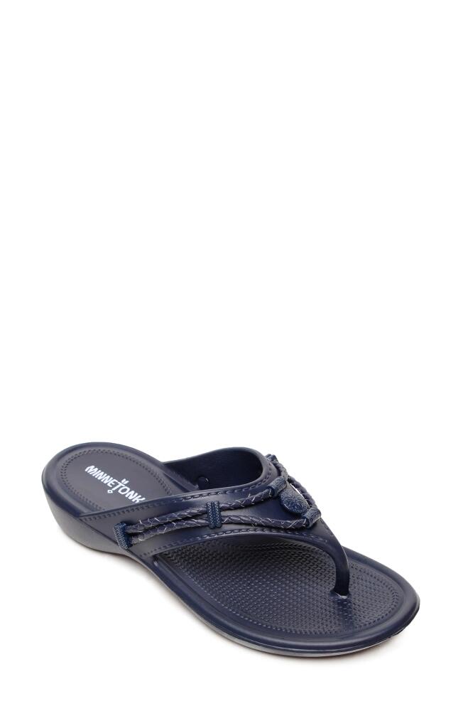 Minnetonka Silverthorne Prism Flip Flop in Navy Cover