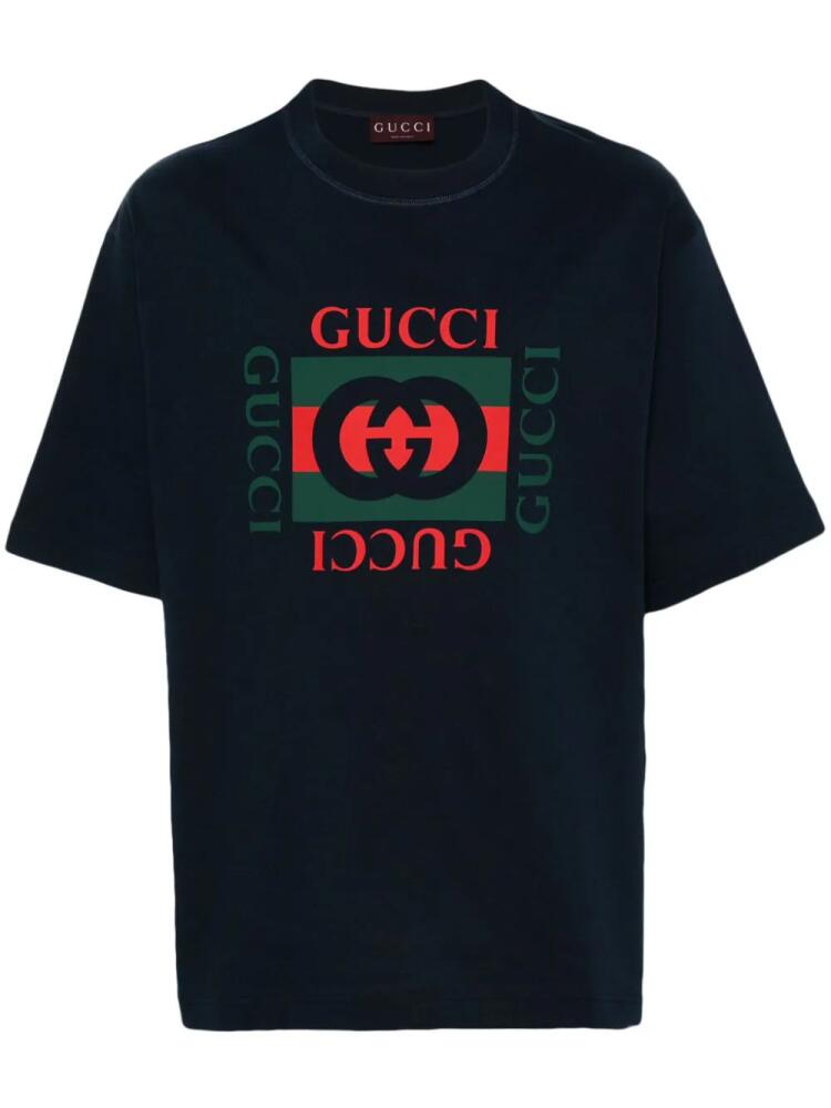 Gucci Interlocking G-print cotton T-shirt - Blue Cover