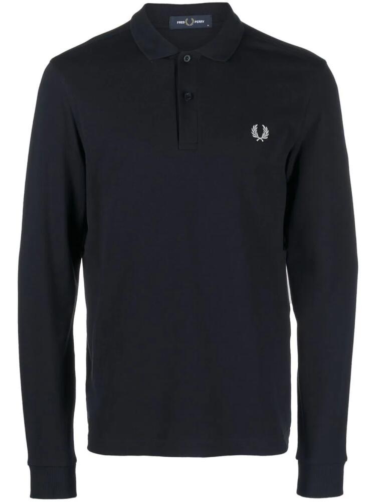 Fred Perry crest-motif polo shirt - Blue Cover