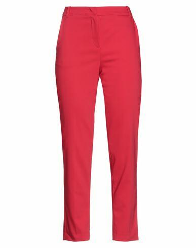 Ermanno Firenze Woman Pants Red Cotton, Polyamide, Elastane Cover