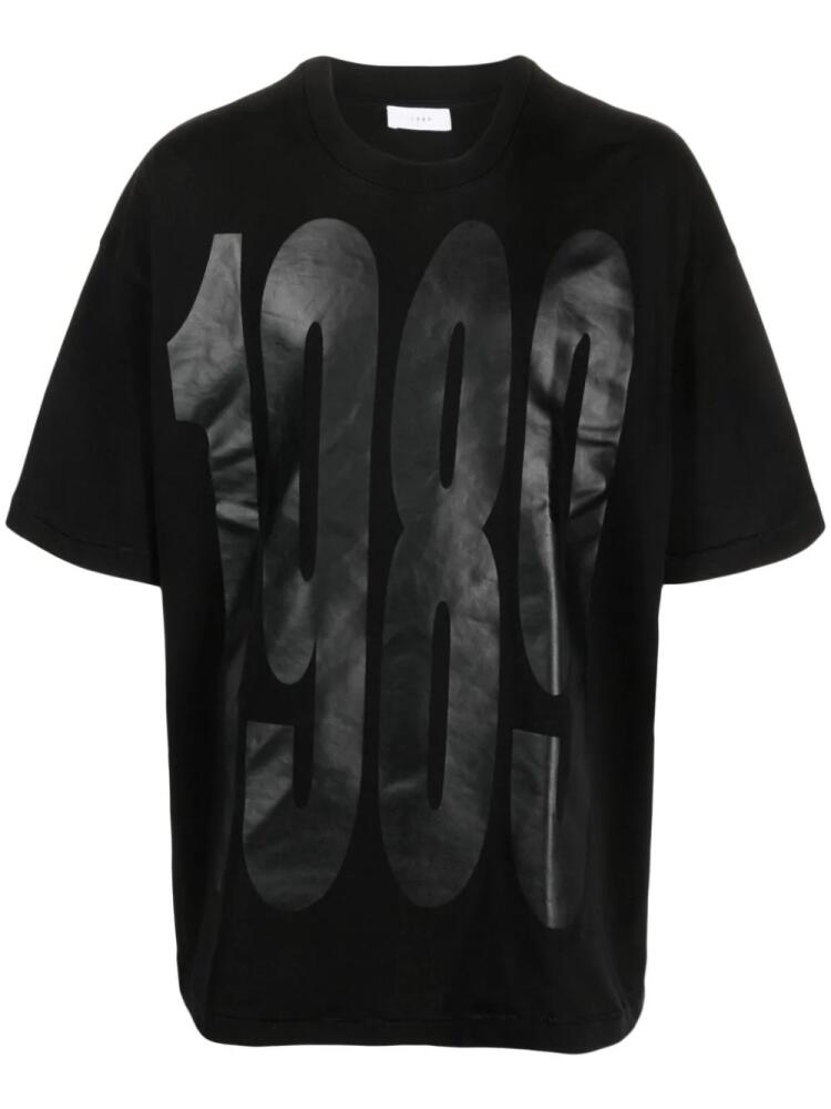 1989 STUDIO Faded Logo-print cotton T-shirt - Black Cover