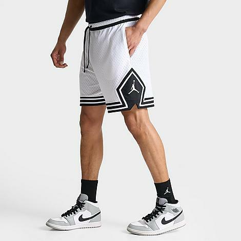 Jordan Men's Dri-FIT Sport Diamond Basketball Shorts in White/White Cover