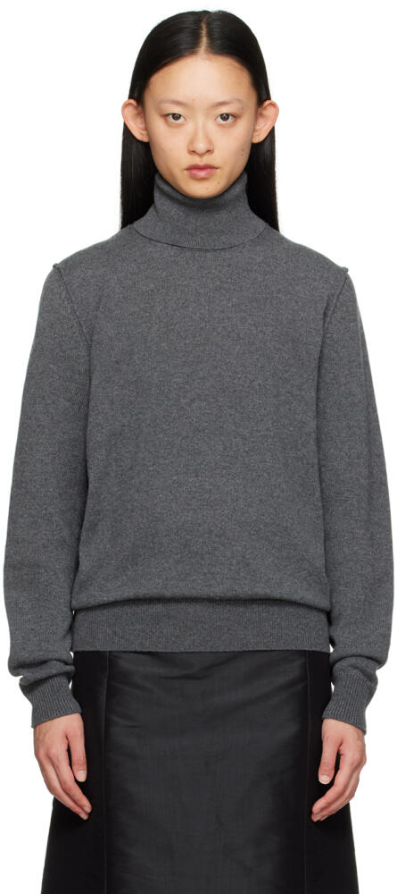 Maison Margiela Gray Inverted Seams Turtleneck Cover