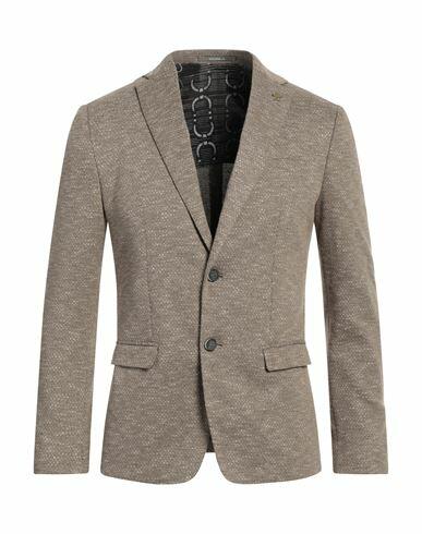 Havana & Co. Man Blazer Khaki Polyester, Cotton Cover