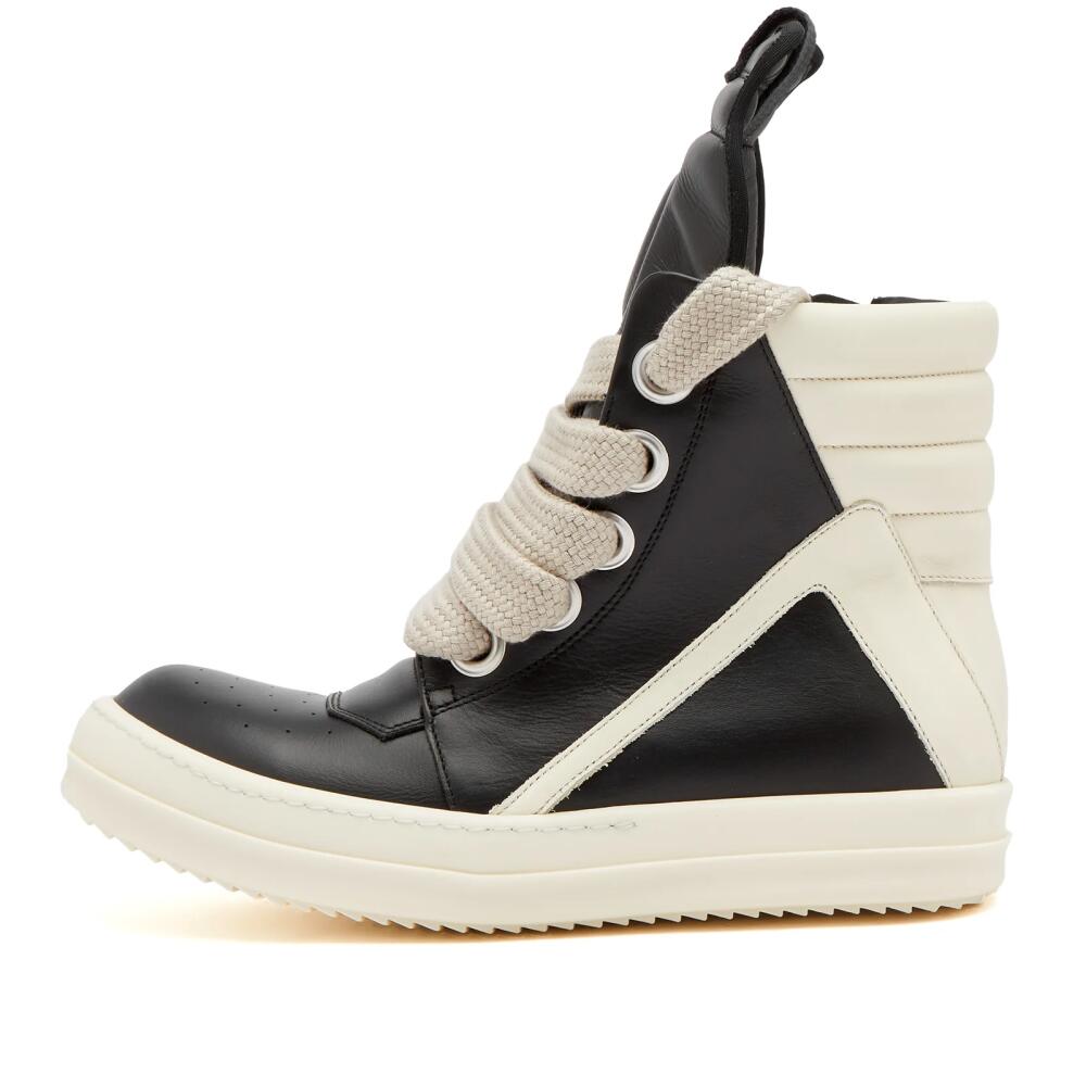 Rick Owens Women's Geobasket Sneakers in Black/Milk Cover