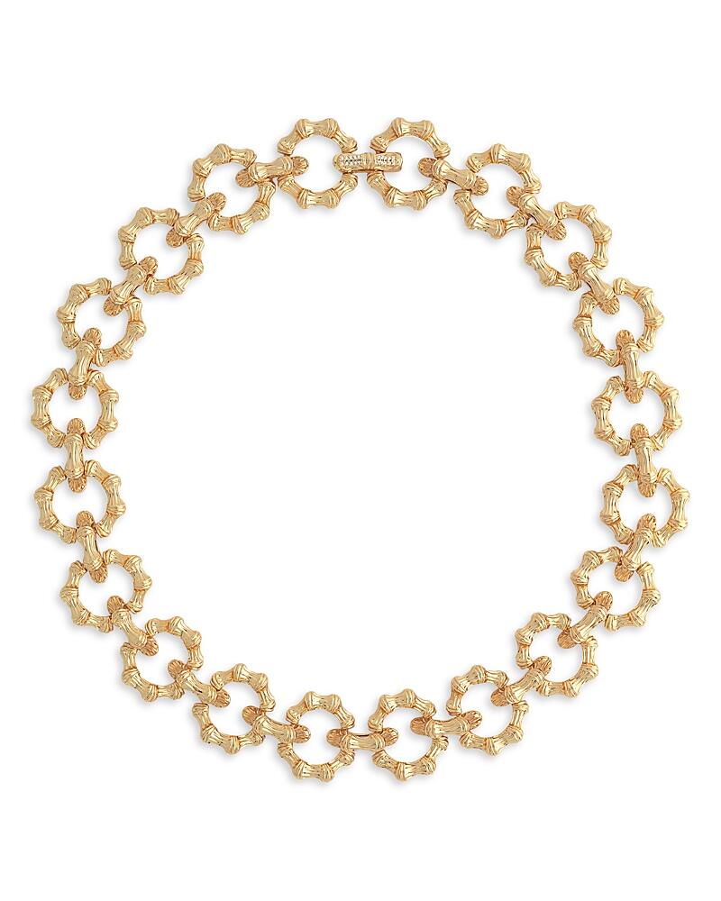 Anabel Aram Sculpted Bamboo Chain Necklace in 18K Gold Plated, 17 Cover