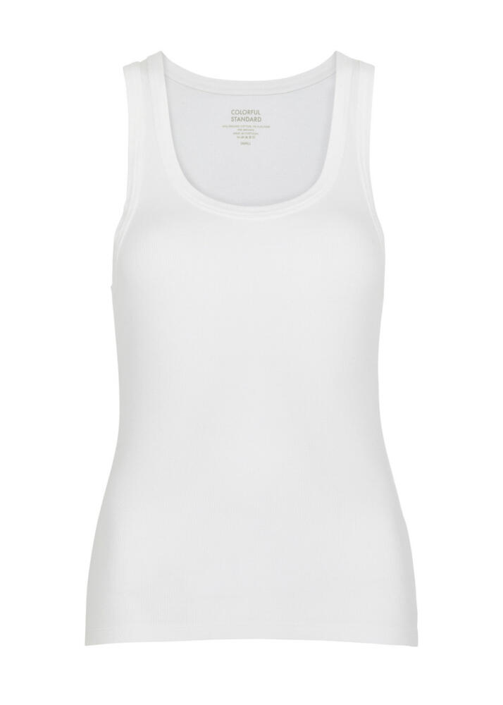 Colorful Standard Ribbed Stretch-cotton Tank - White Cover