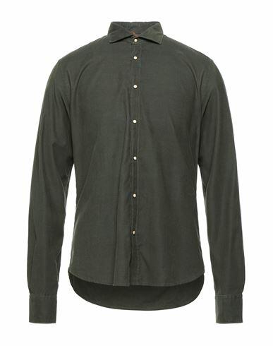 Yes Zee By Essenza Man Shirt Military green Cotton Cover