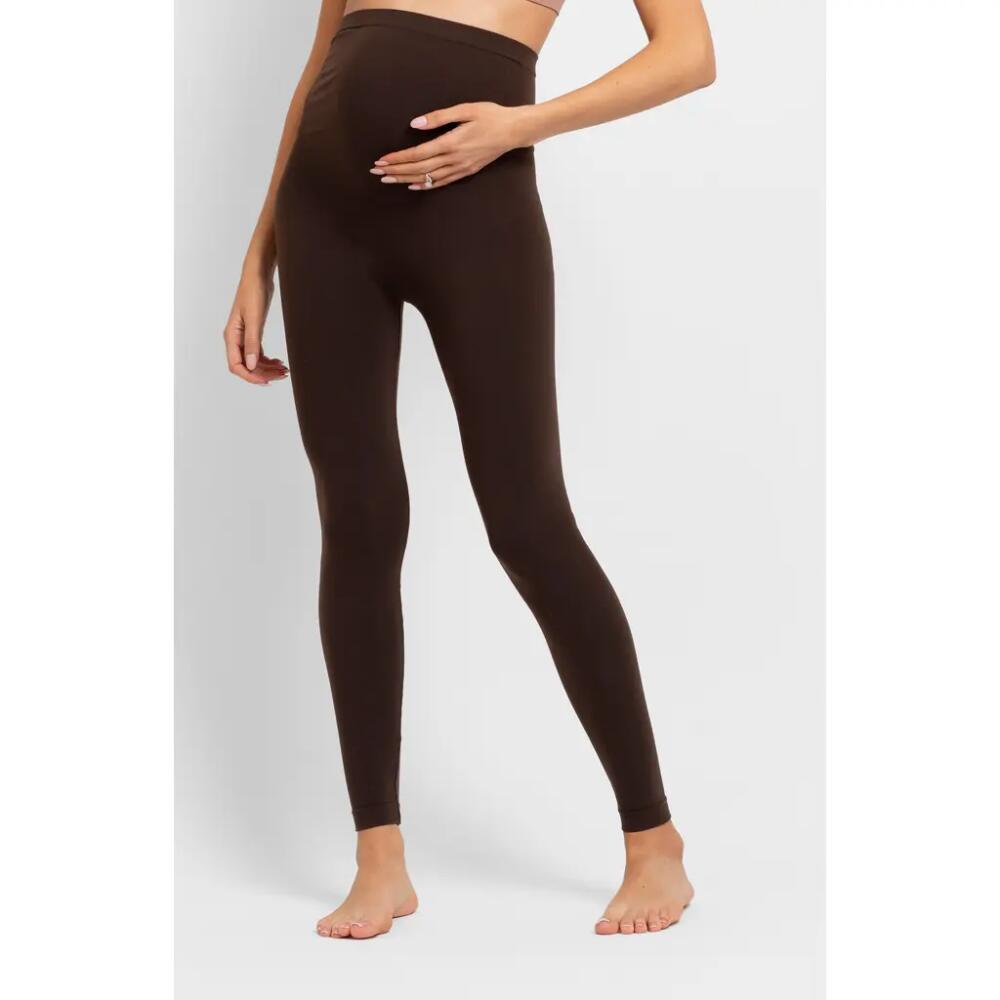 Seraphine Seamless Over the Bump Maternity Leggings in Mocha Cover