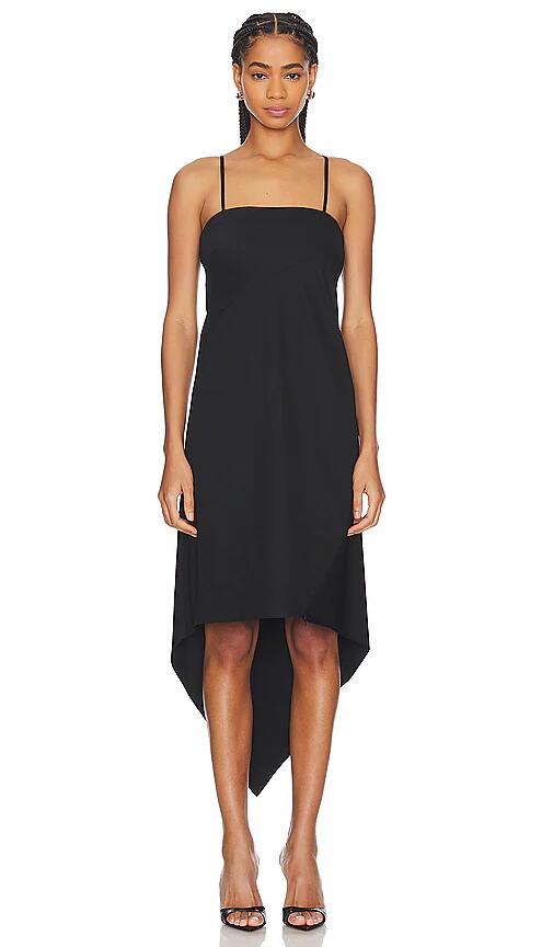 Helmut Lang Scarf Hem Dress in Black Cover