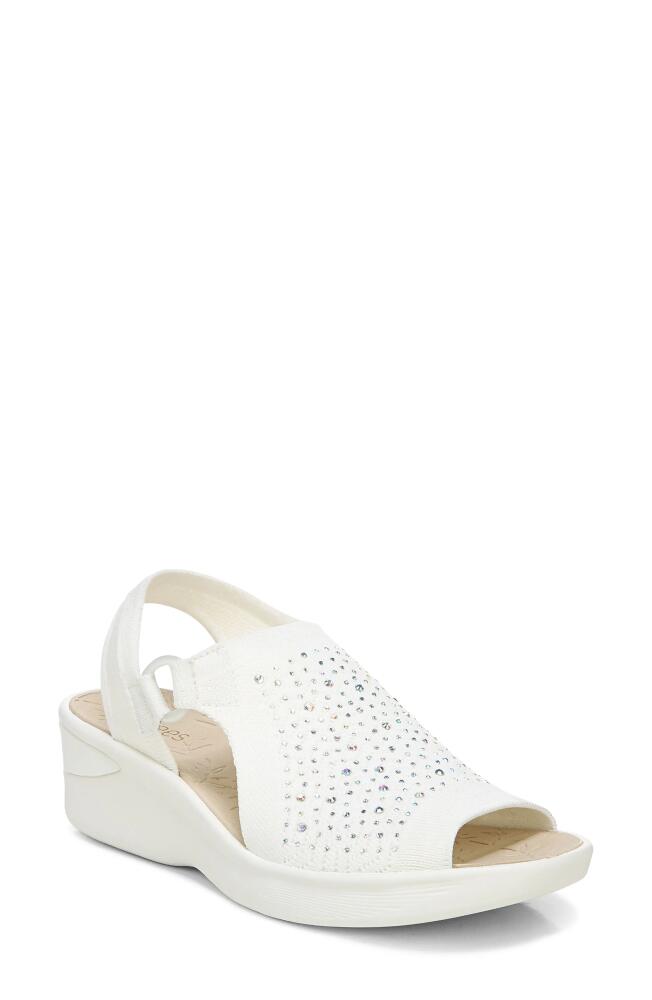 BZees Star Bright Knit Wedge Sandal in White Cover