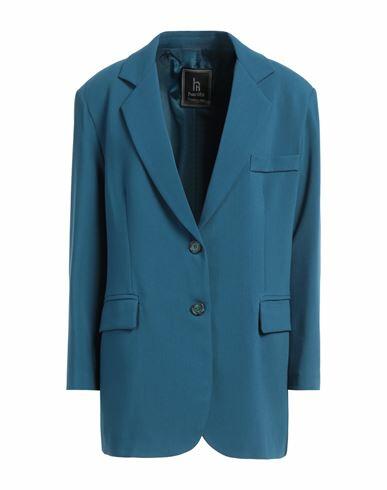 Hanita Woman Blazer Deep jade Polyester, Viscose, Elastane Cover