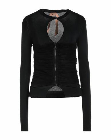 N°21 Woman Cardigan Black Viscose, Polyamide, Polyester Cover