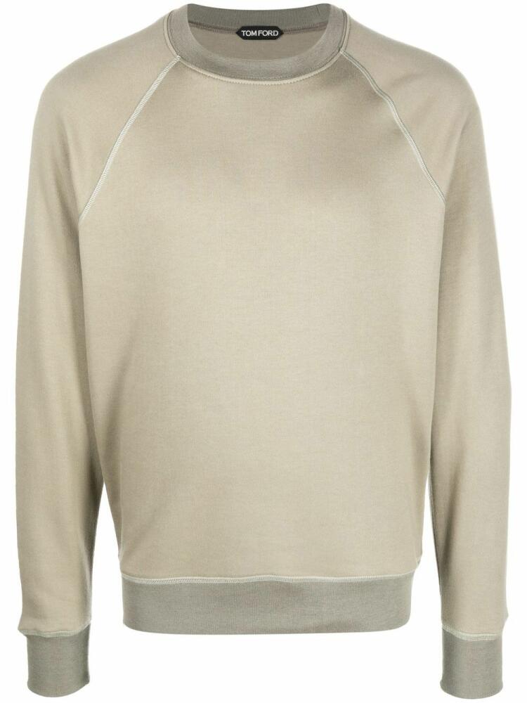 TOM FORD cotton crew-neck sweatshirt - Green Cover