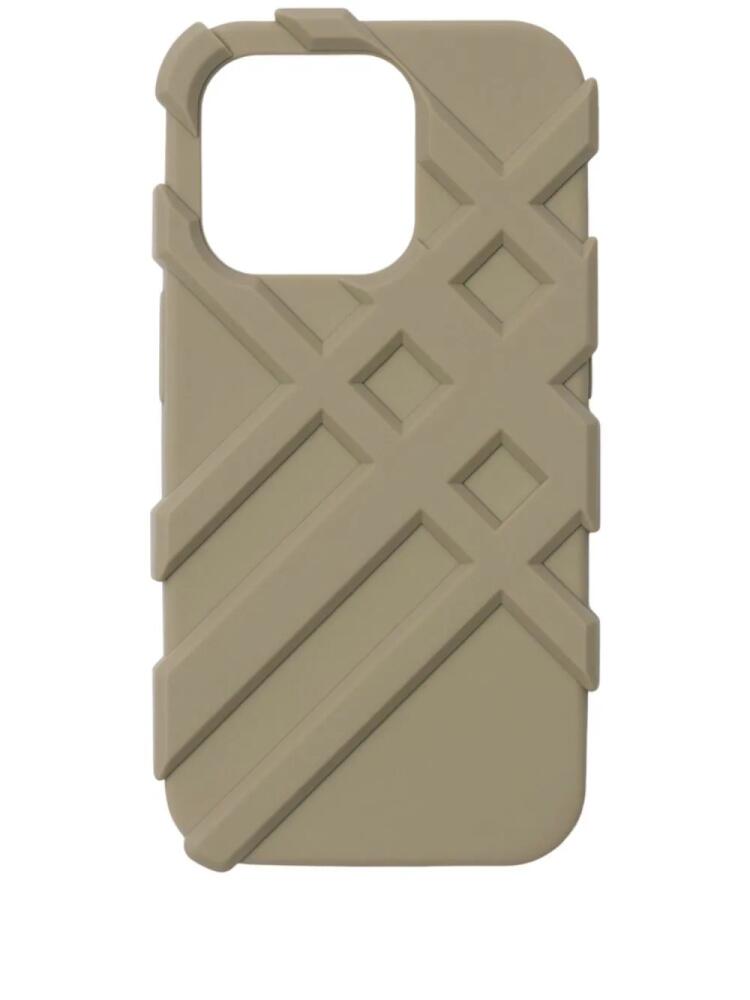 Burberry check iPhone 15 Pro case - Neutrals Cover