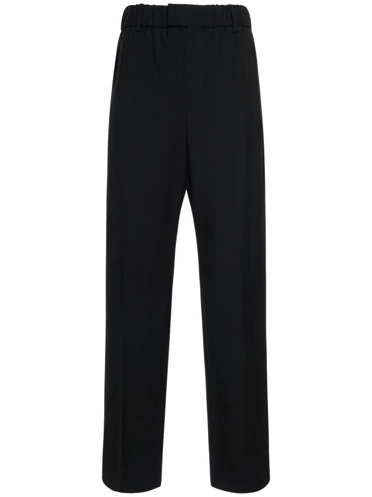 BOTTEGA VENETA Light Wool Twill Wide Leg Pants Cover