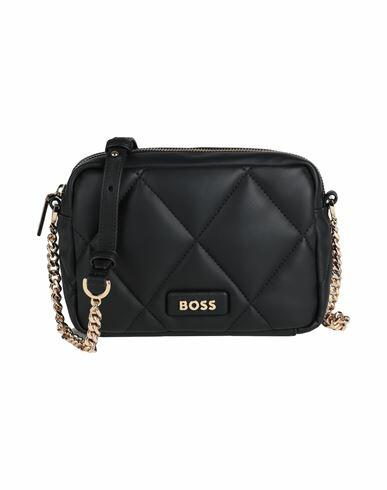 Boss Woman Cross-body bag Black Polyurethane, Polyester Cover