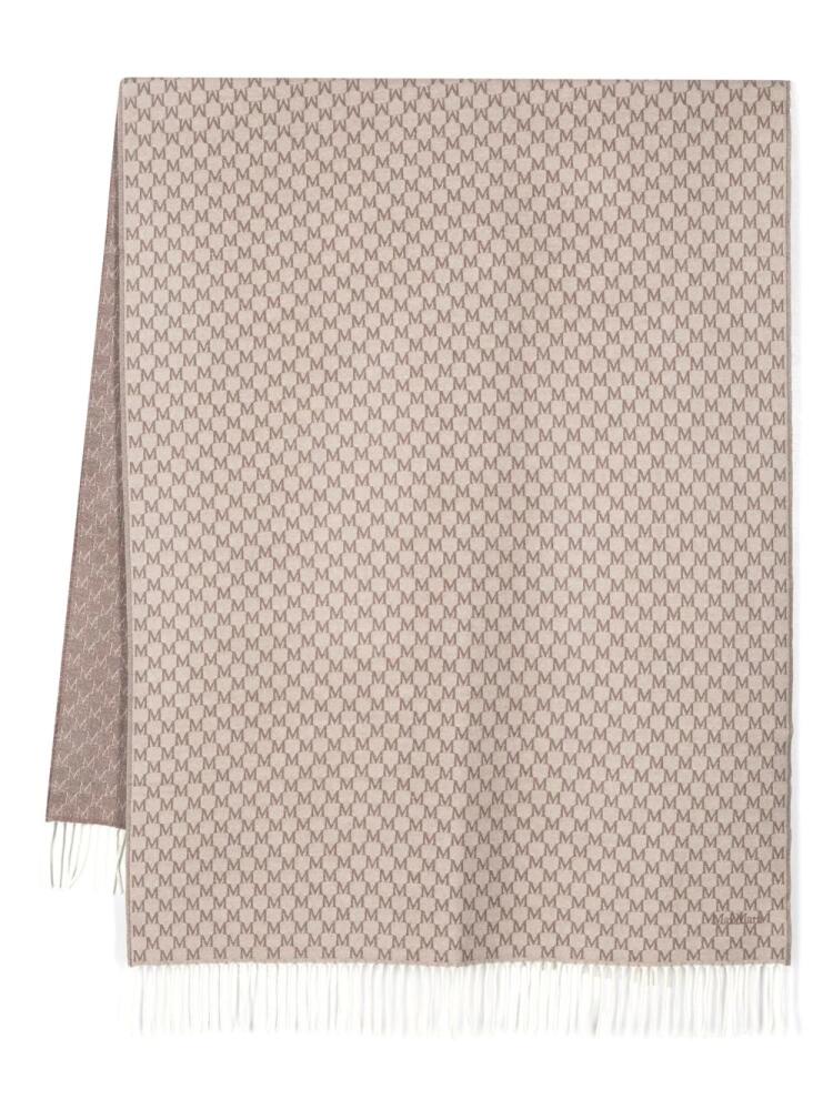 Max Mara logo-jacquard stole - Neutrals Cover