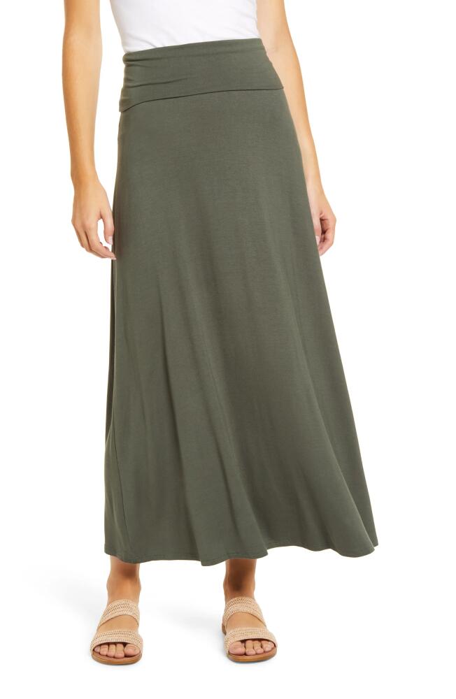 Loveappella Roll Top Maxi Skirt in Dk Olive Cover