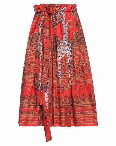 Connor & Blake Woman Midi skirt Red Cotton Cover