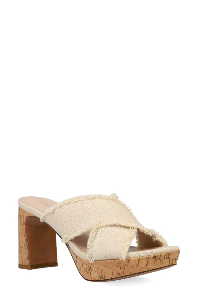 Pelle Moda Danika Platform Slide Sandal in Natural Cover