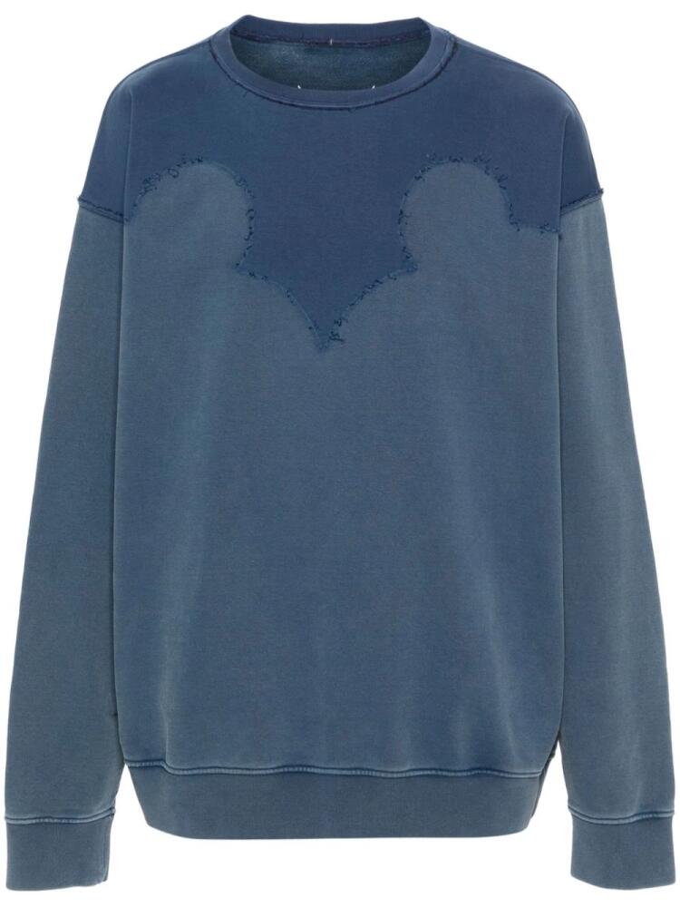 Maison Margiela four stitch-logo cotton sweatshirt - Blue Cover