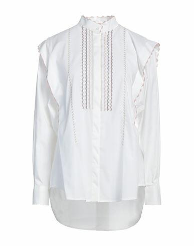 Dondup Woman Shirt White Cotton, Elastane Cover