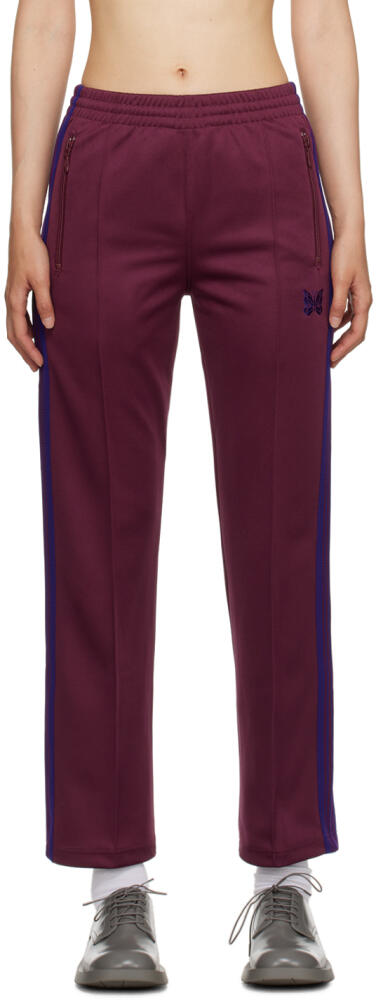 NEEDLES Burgundy Striped Track Pants Cover