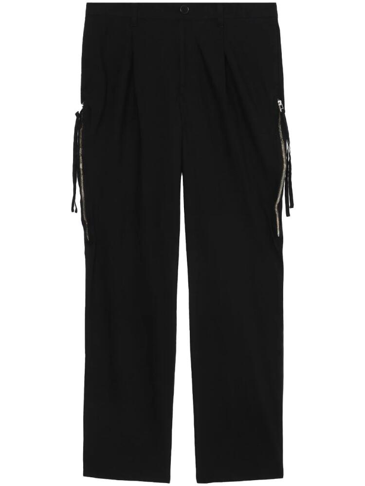 Undercover zip-detail straight-leg trousers - Black Cover