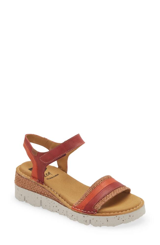 On Foot Catalina Wedge Sandal in Teja Red Combo Cover