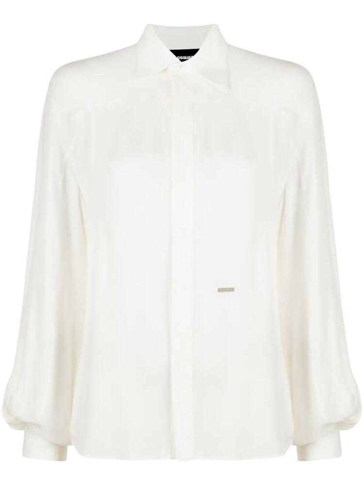 DSQUARED2 silk button-up shirt - White Cover