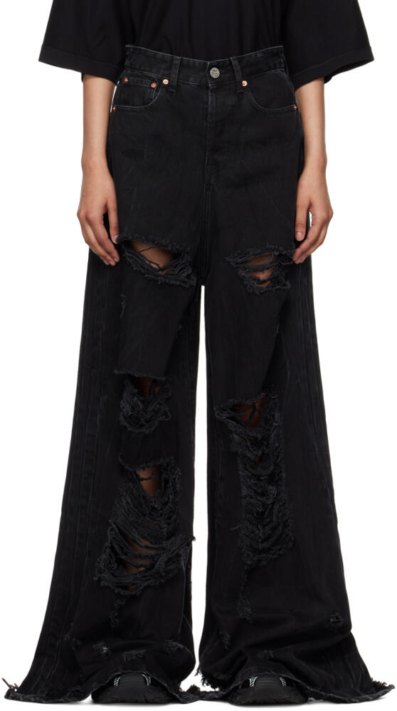 VETEMENTS Black Destroyed Jeans Cover