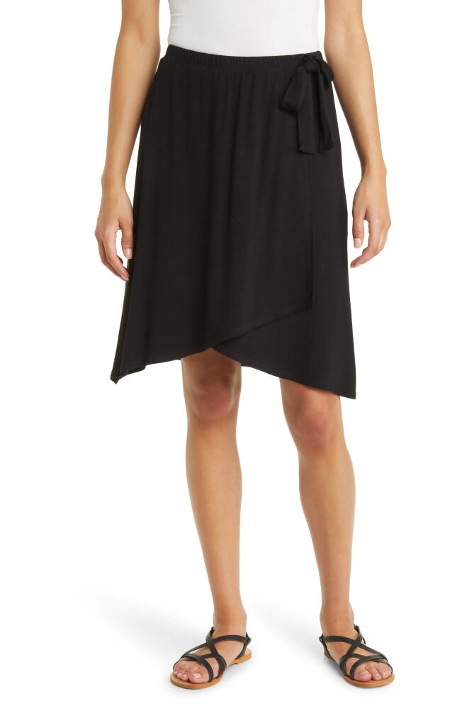 Loveappella Faux Wrap Skirt in Black Cover