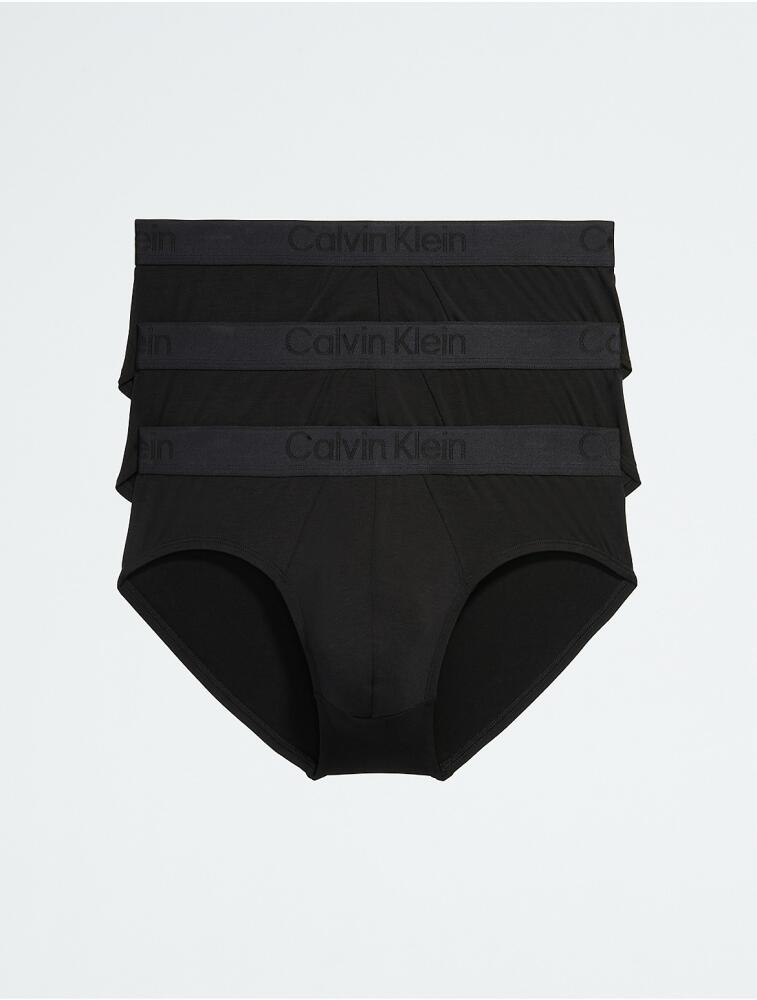 Calvin Klein Men's CK Black 3-Pack Hip Brief - Multi Cover