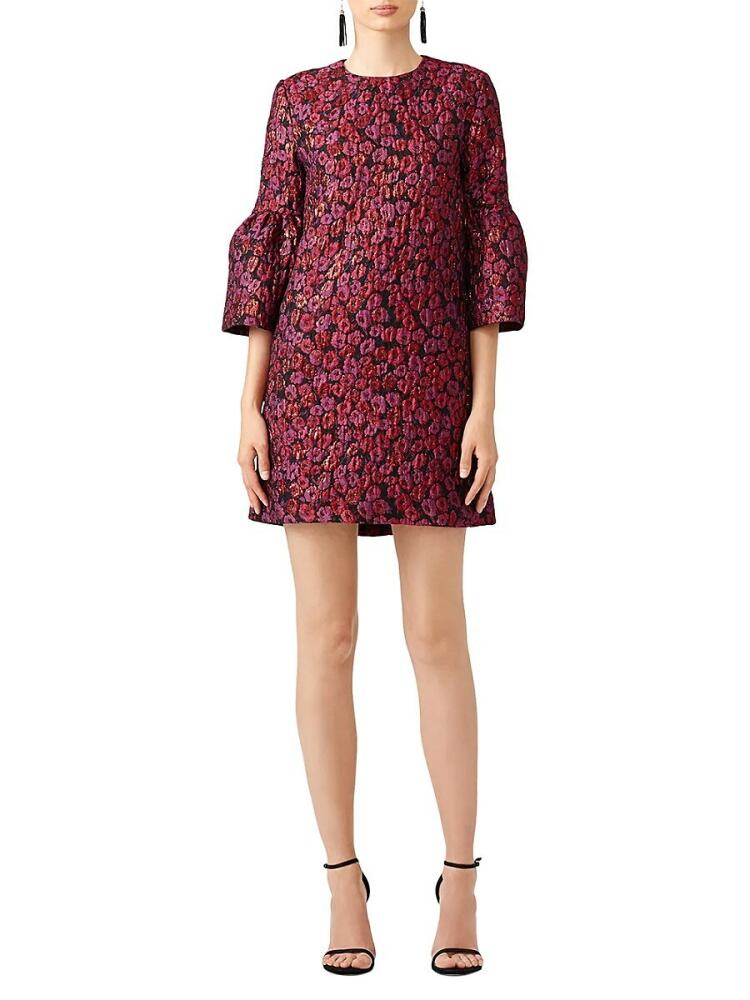 Nicole Miller Women's Floral Jacquard Mini Dress - Red Cover